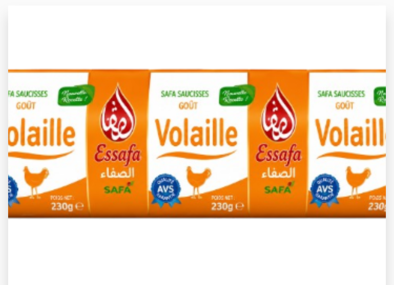ALJADID MINI SAFA SAUCISSES VOLAILLE 3 x 230G