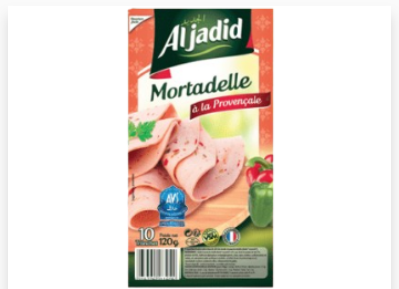 ALJADID TRANCHE MORTADELLE A LA PROVENCALE 120G