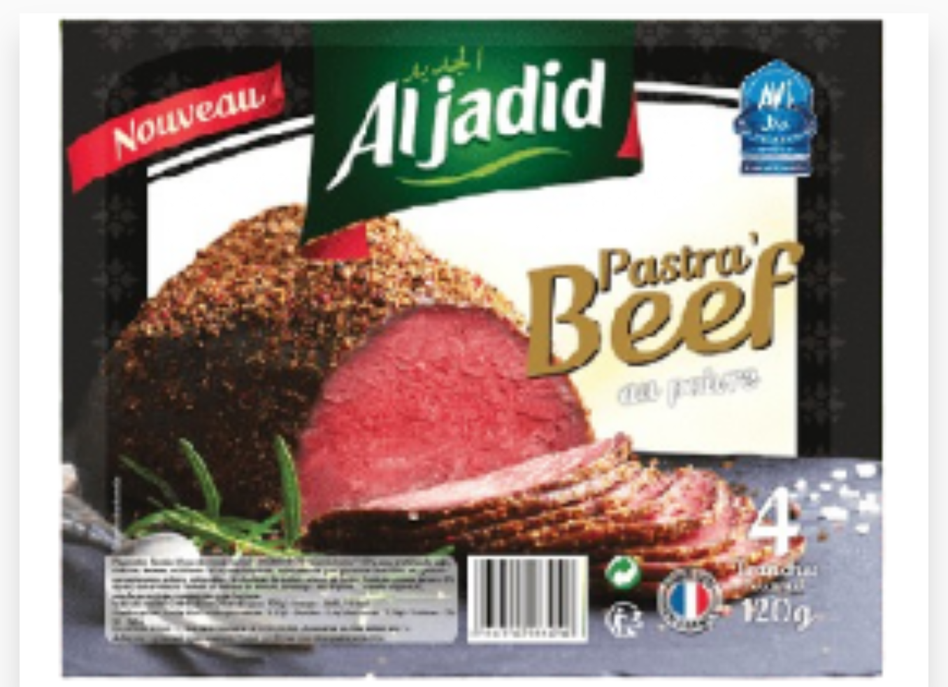 ALJADID TRANCHE PASTA BEEF AU POIVRE 120G