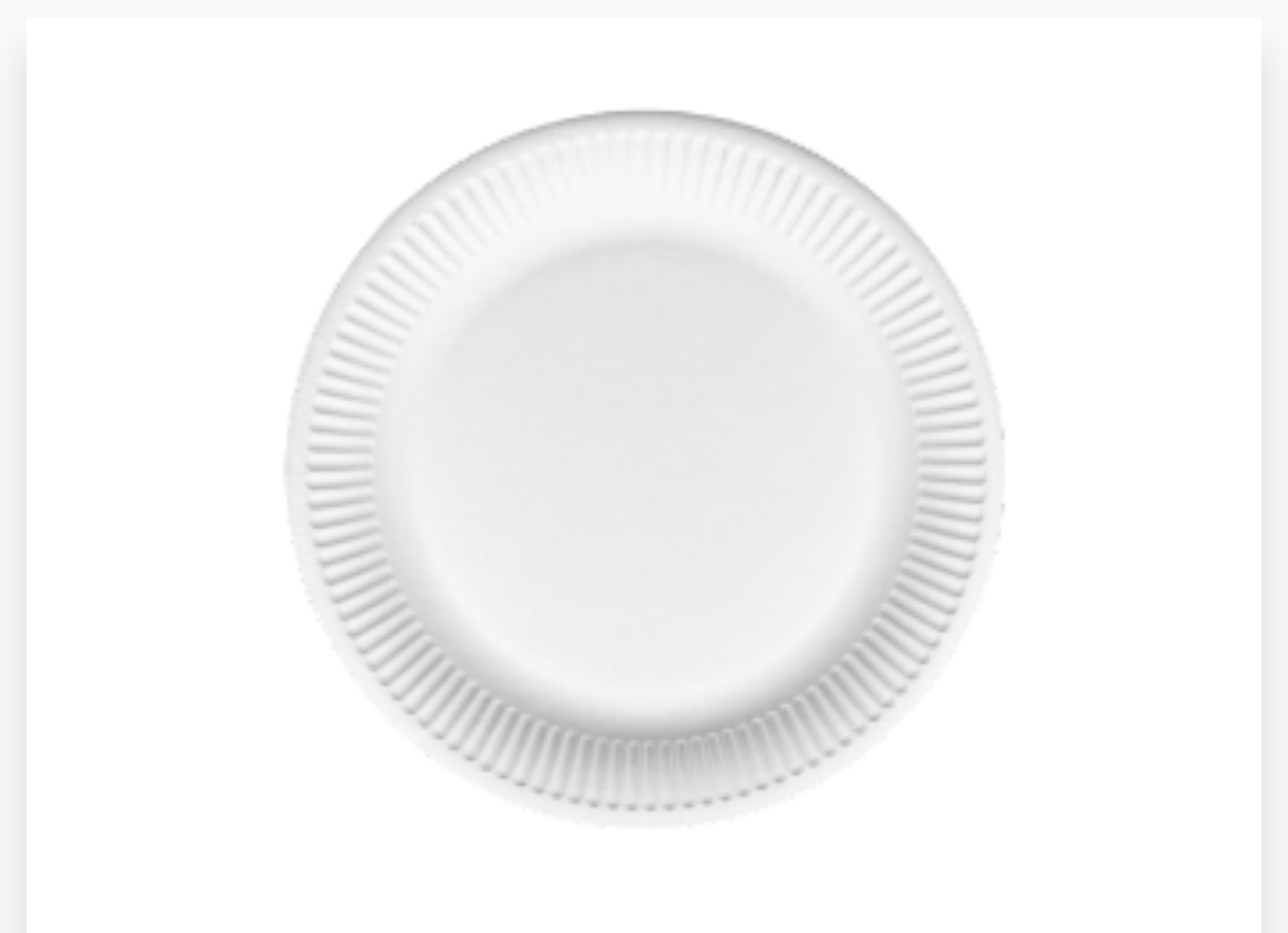 ASSIETTE CARTON BLANCHE Ø23CM 50PCS