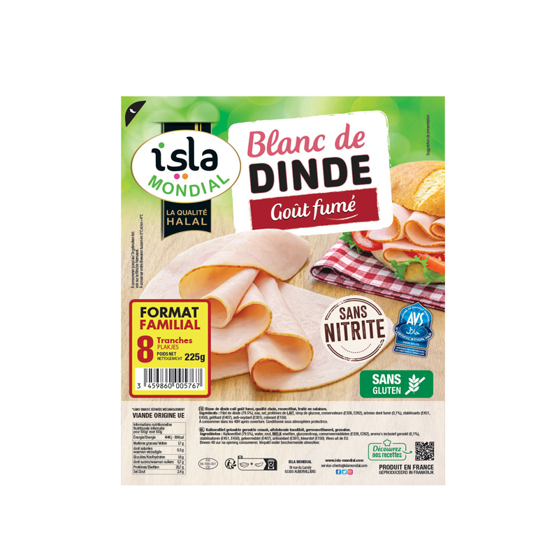 BAYTI TRANCHE BLANC DE DINDE GOUT FUME 240G