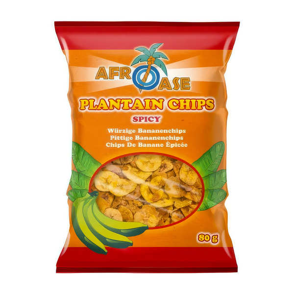 CHIPS DE BANANE PLANTAIN EPICEES 70G X 24