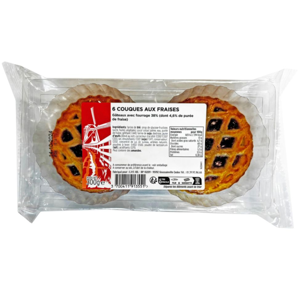 COUQUES AUX FRAISE X 12