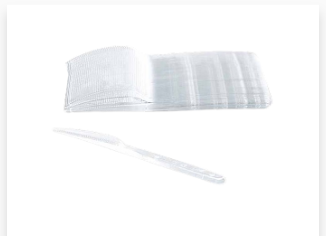 COUTEAU EN PLASTIQUE REUTILISABLE 20X100PCS