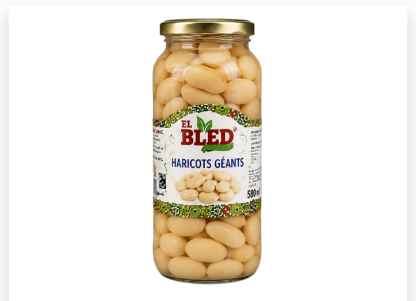 EL BLED HARICOTS GEANT BOCAL 580ML X 12