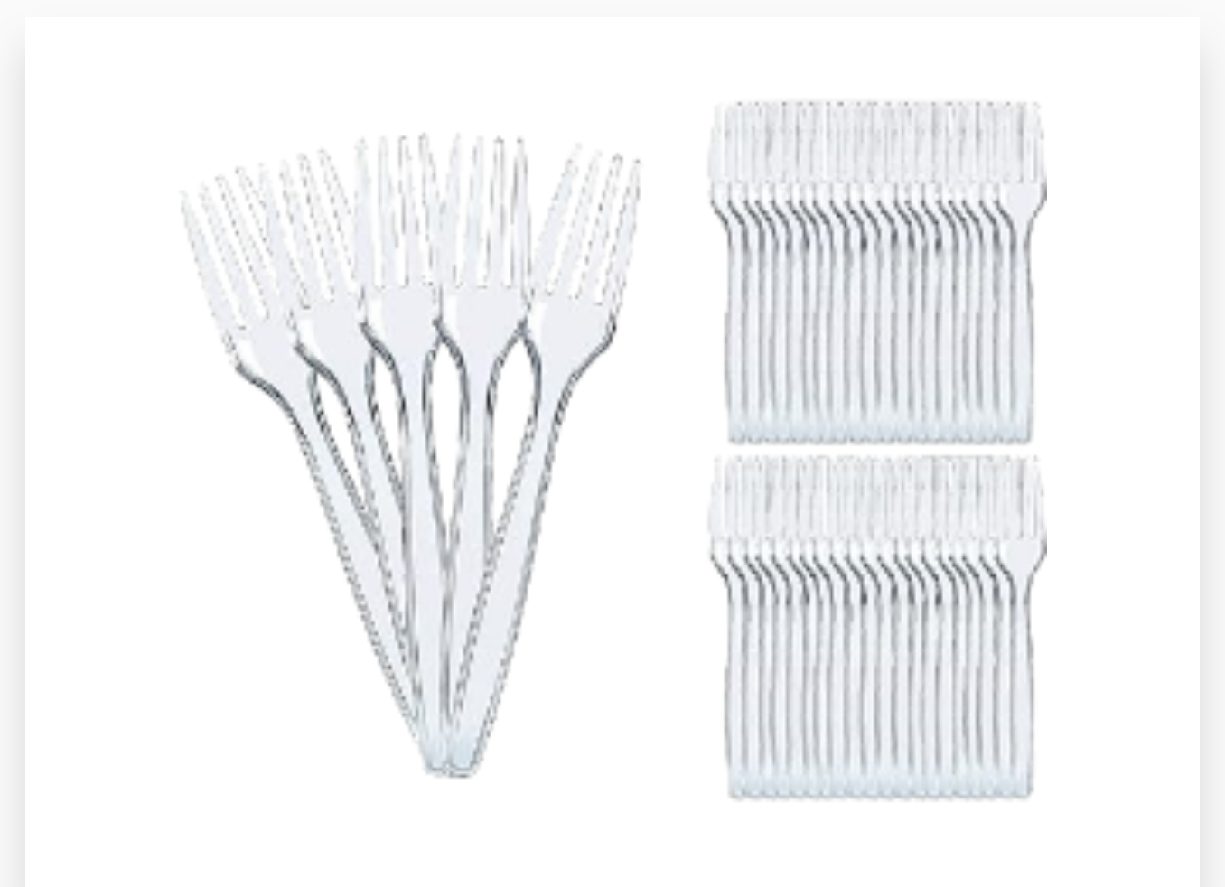 FOURCHETTE 180 RLUX 10X100PCS CRISTAL REUTILISABLE