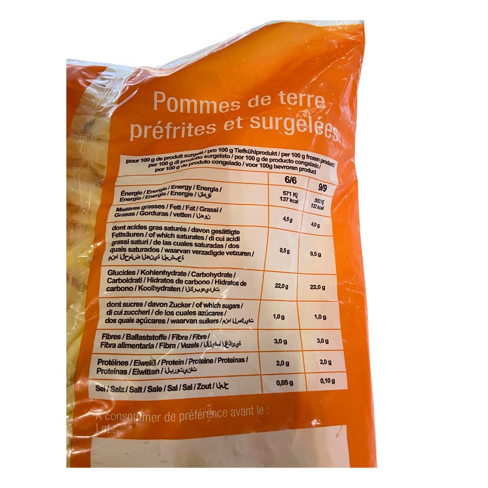 FRITES EKIN 9/9 MM 2.5KG X 4