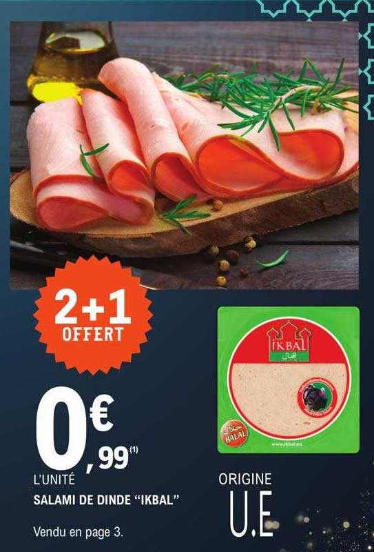 IKBAL BLOC SALAMI DE BOEUF N°320