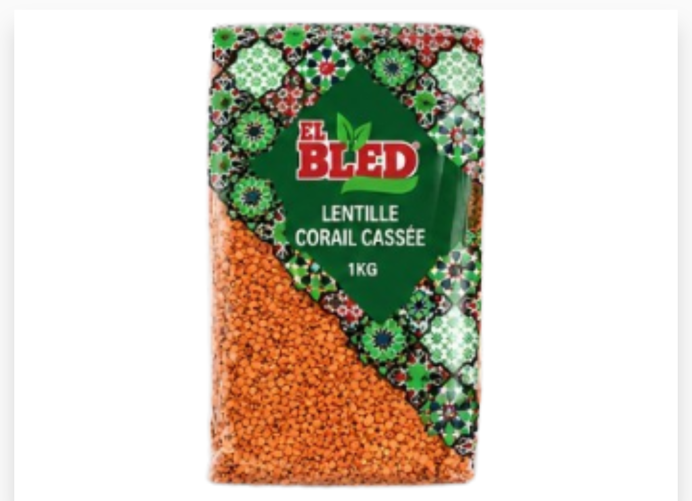 LENTILLE CORAIL CASSEE 1KG X 10 EL BLED ES