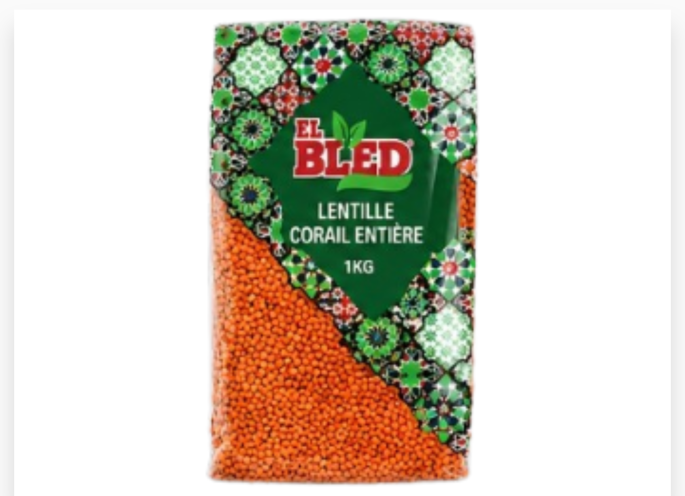 LENTILLE CORAIL ENTIERE 1KG X 10 EL BLED ES
