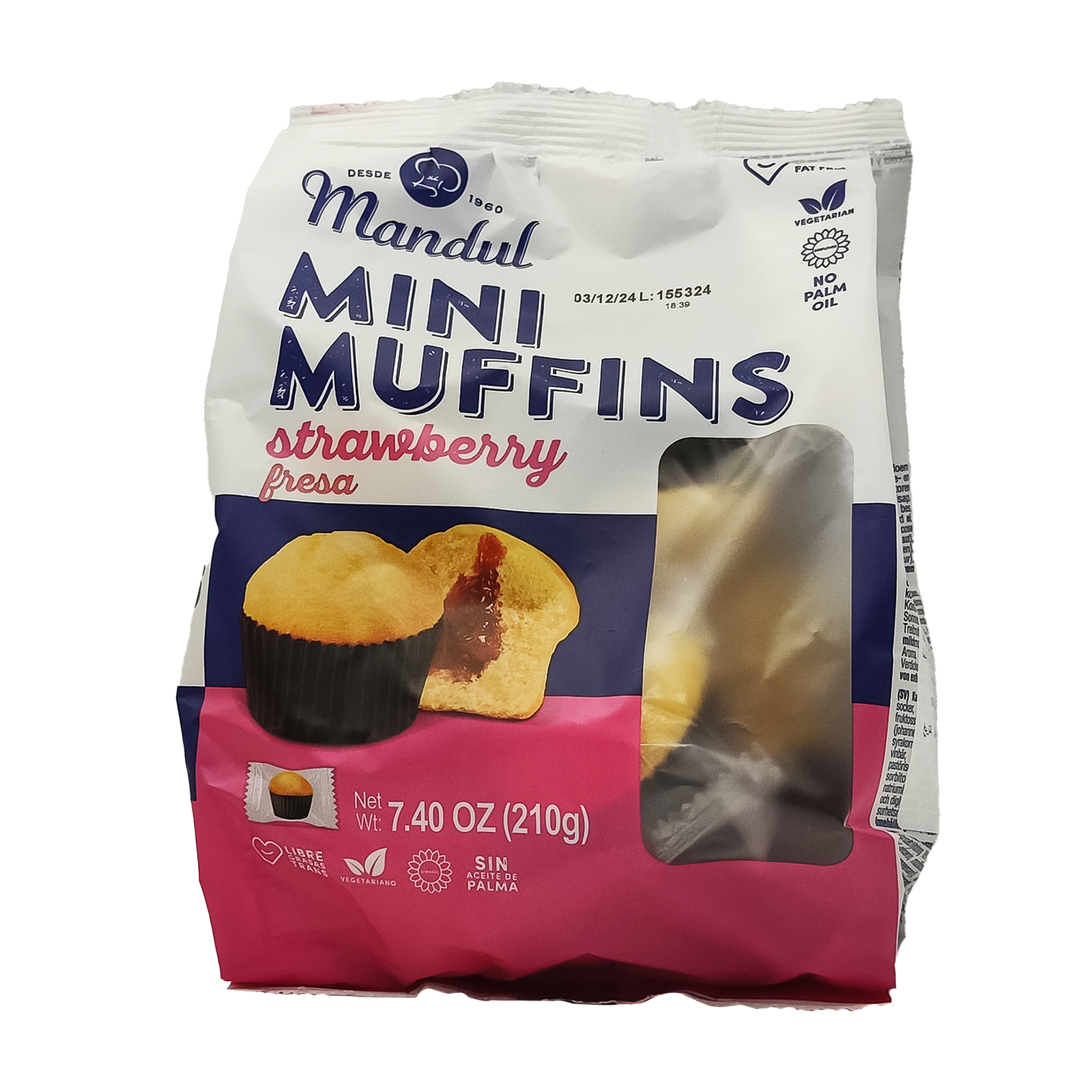 MANDUL MINI MUFFINS FRAISE 210G X 10