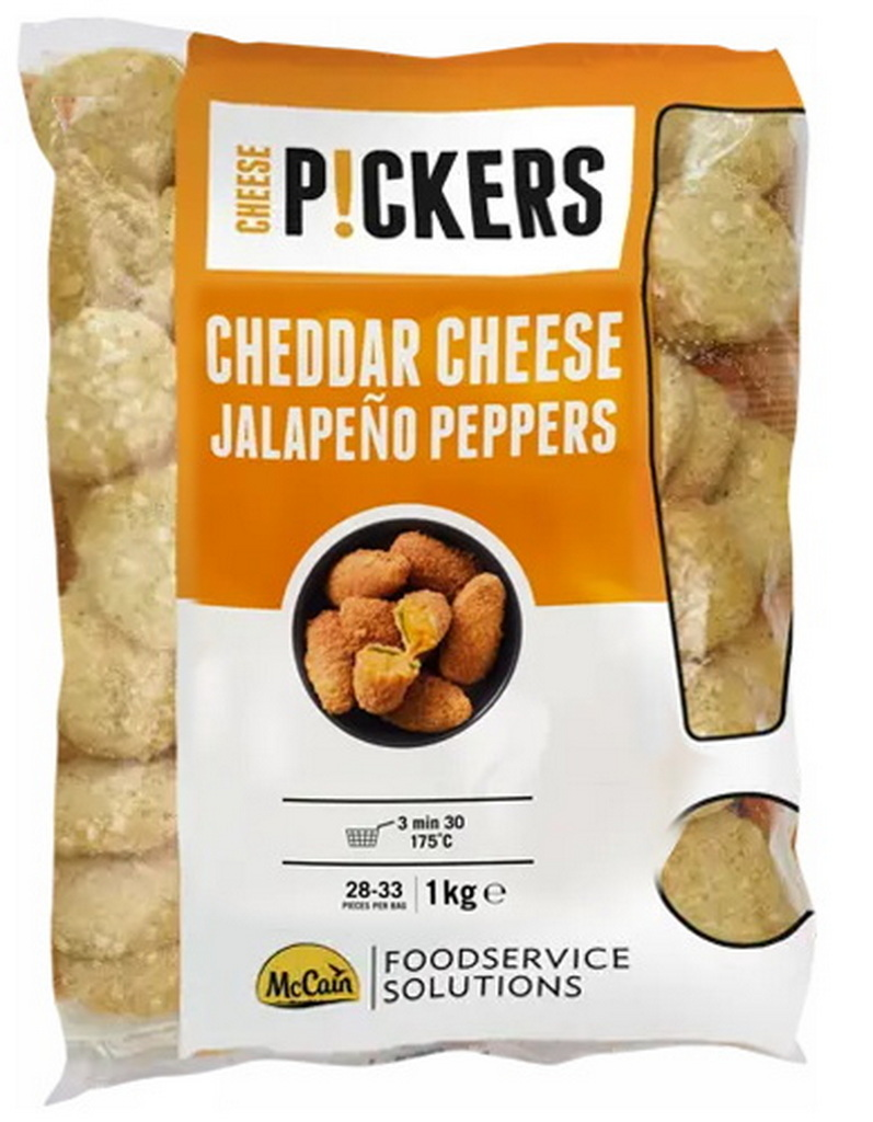 MCCAIN JALAPENOS CHEDDAR PEPPERS 1KG X 6