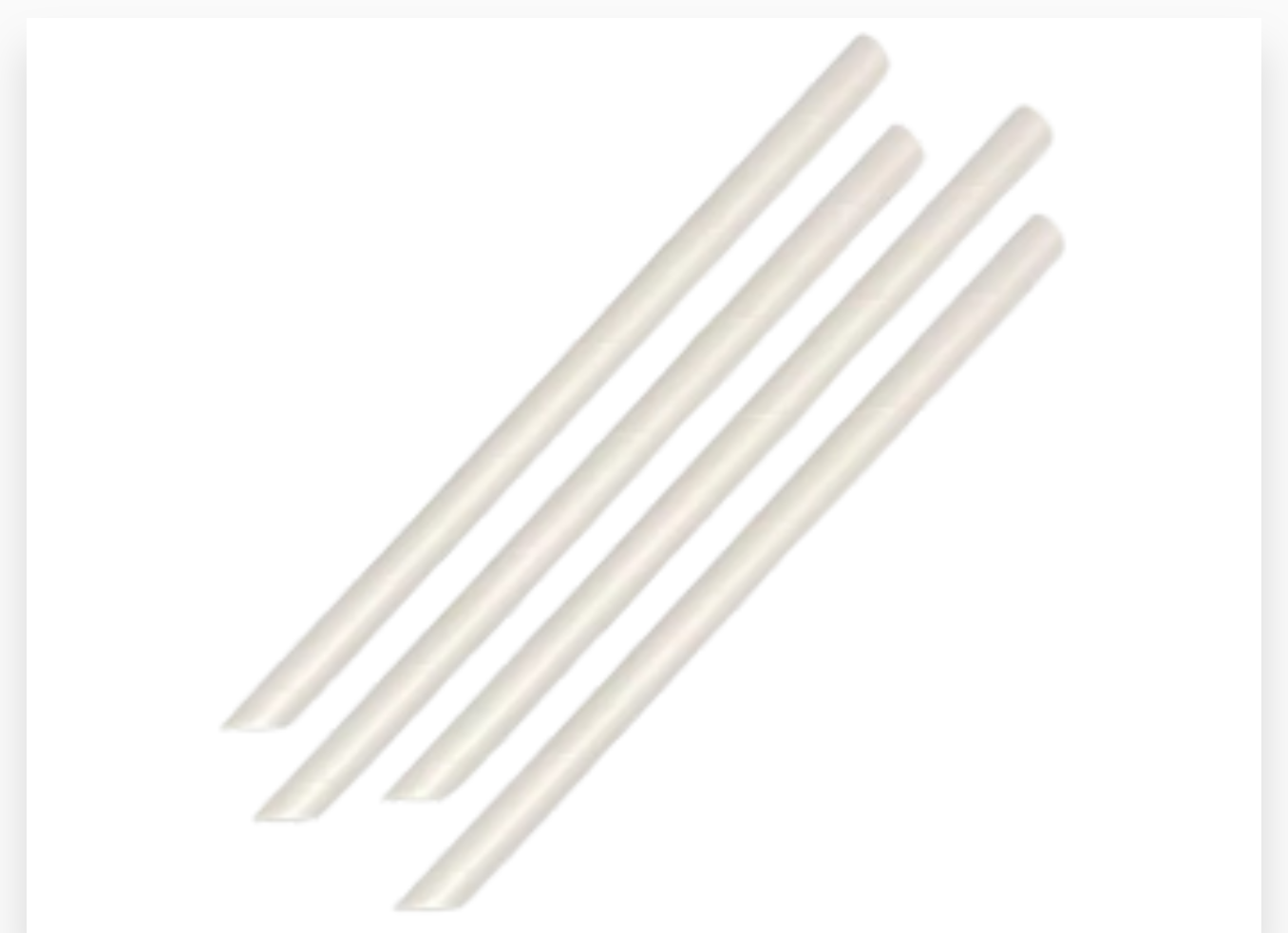 PAILLE PAPIER BUBBLE TEA  BLANCHE 200XD12mm - 7X200PCS
