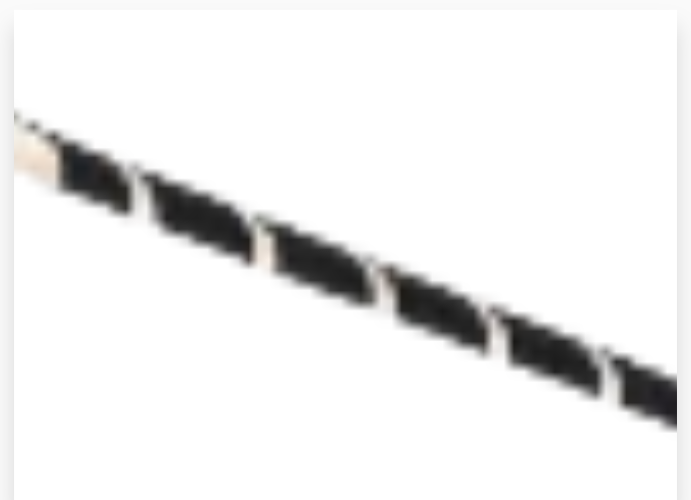 PAILLE PAPIER CUILLIERE NOIRE RAYE BLANC 200xØ8mm 125P