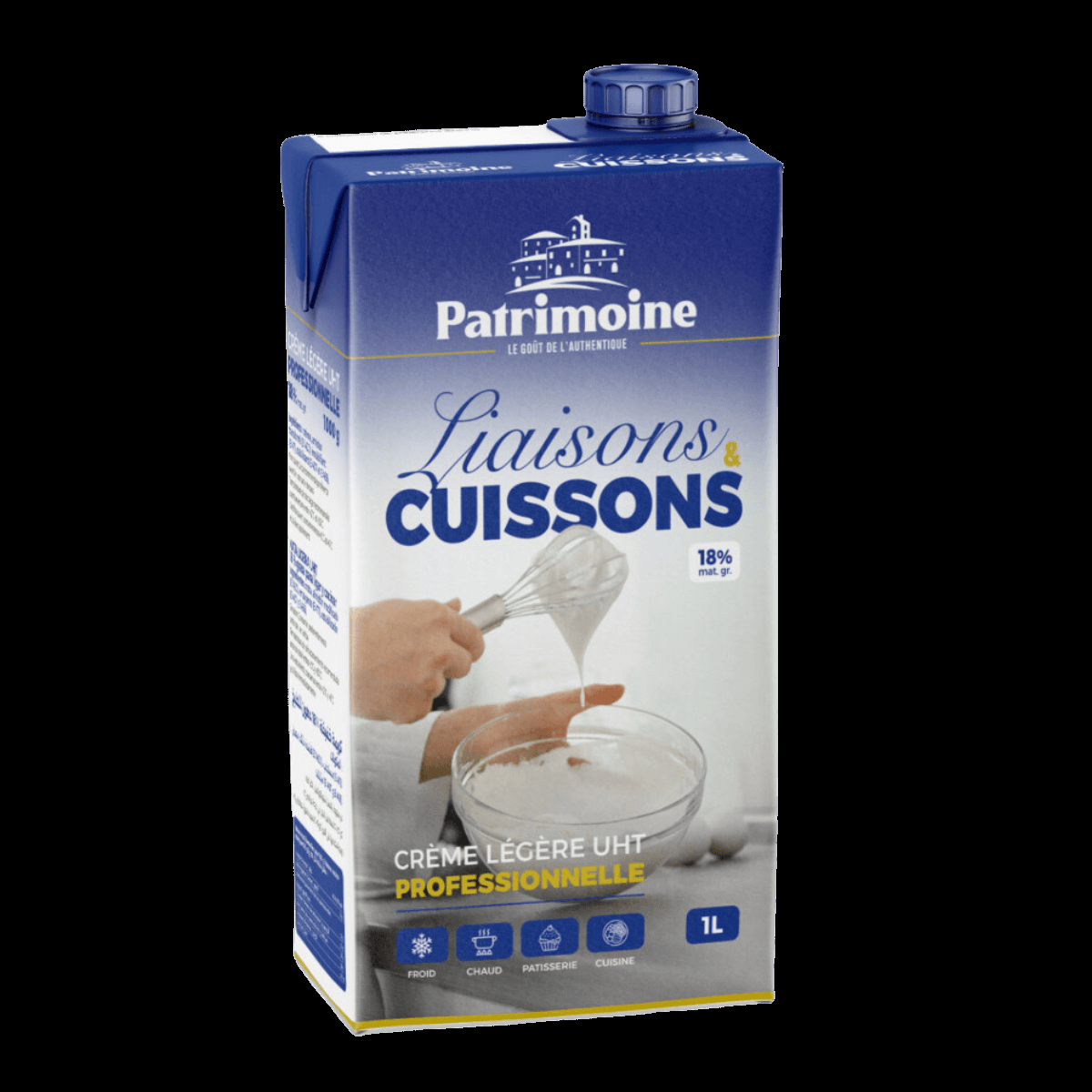 PATRIMOINE CREME LIQUIDE 18% 1L X 12