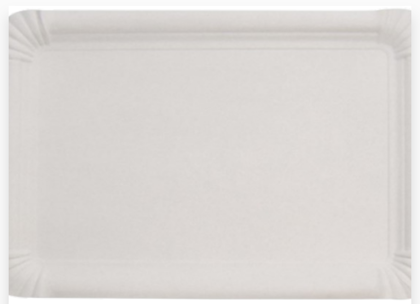 PLATEAU RECTANGULAIRE BLANC CARTON 13X20CM  6X250PCS