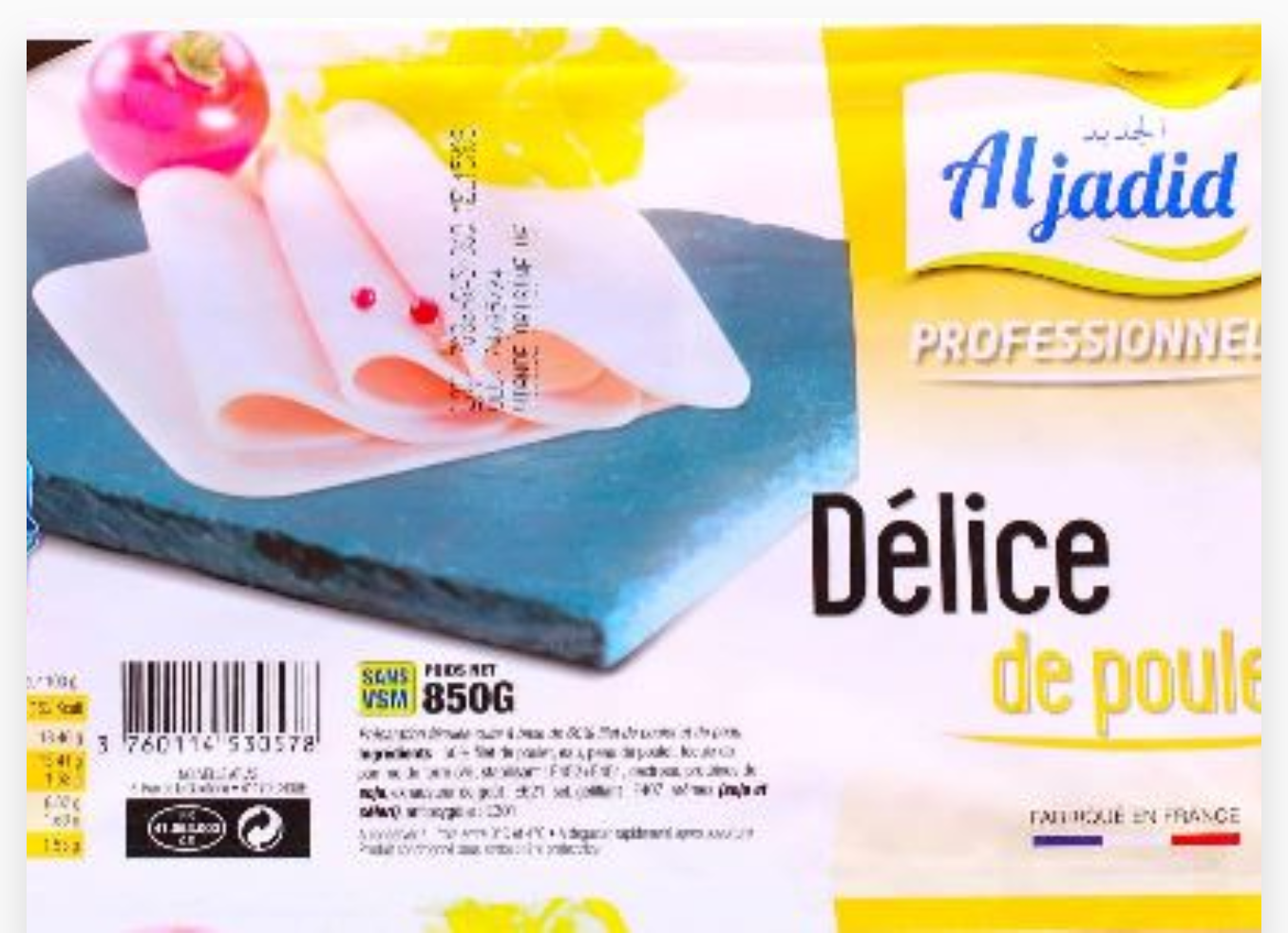 PRE DECOUPE DELICE DE POULET 850G