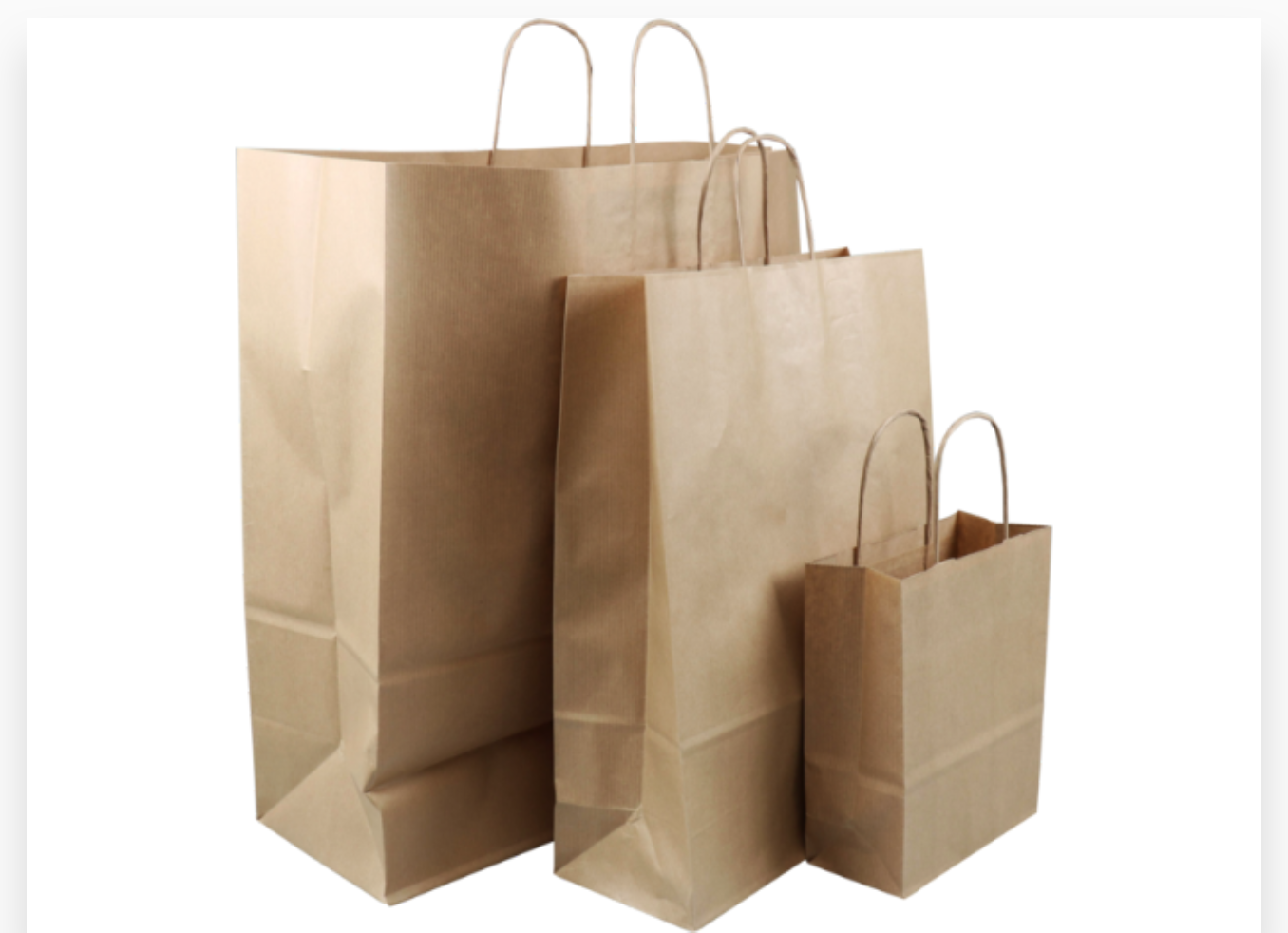 SAC KRAFT BRUN 26 x 17 x 28CM 250PCS