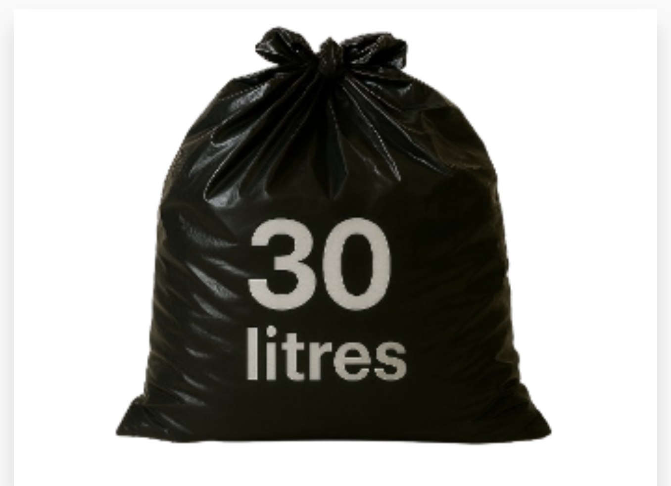 SAC POUBELLE NOIR 30L 25 X 20R