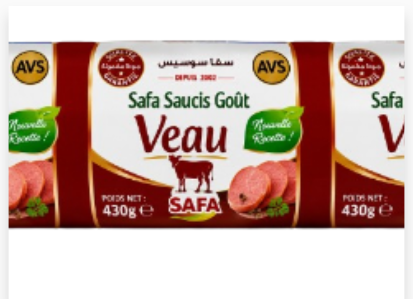 SAFA SAUCIS GOUT VEAU 430G AVS