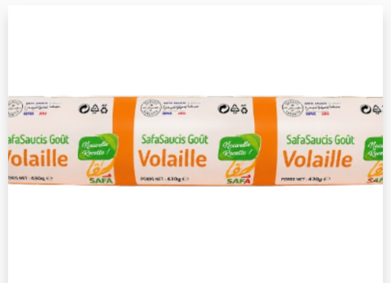 SAFA SAUCIS GOUT VOLAILLE 430G