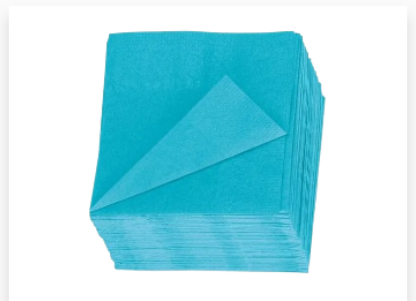 SERVIETTE MICROGAUFRE 40X40 2 PLIS BLEU CIEL - 36X50 P