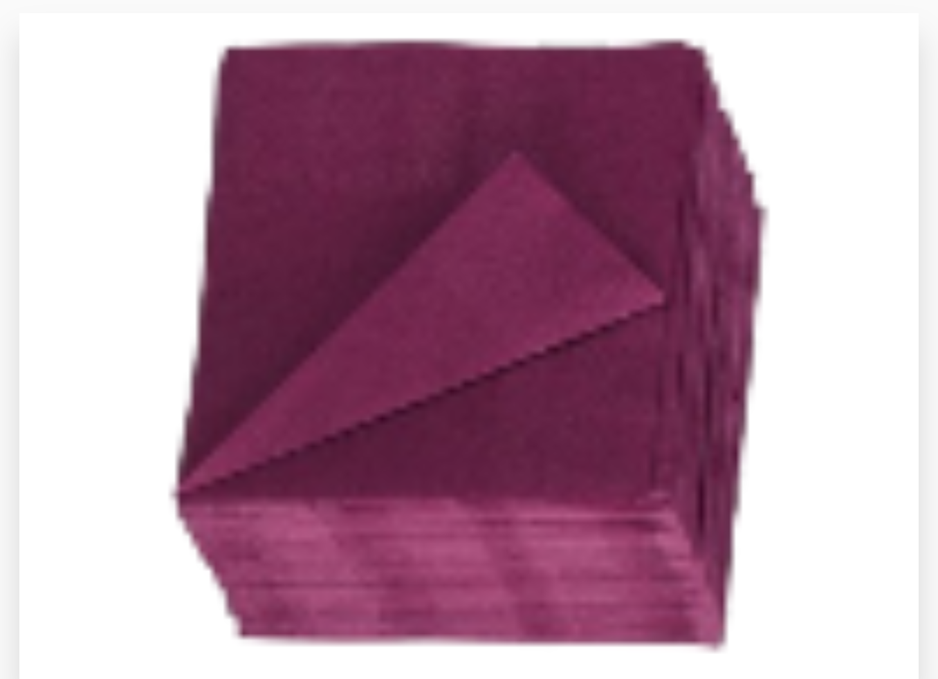 SERVIETTE MICROGAUFRE 40X40 2 PLIS BORDEAUX - 36X50 P