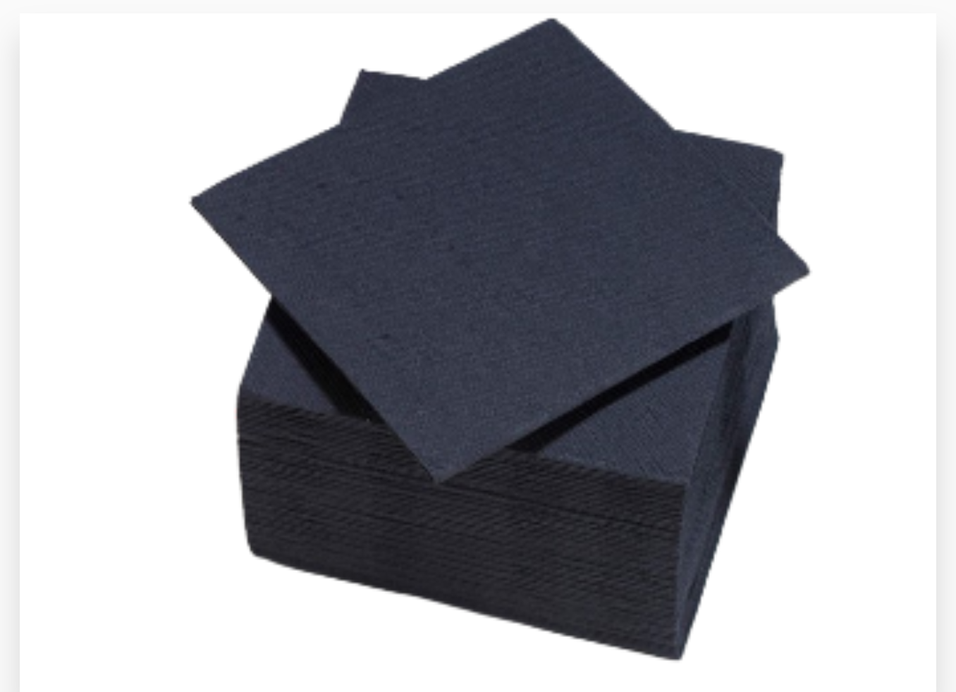 SERVIETTE MICROGAUFRE 40X40 2 PLIS NOIRE - 36X50 P