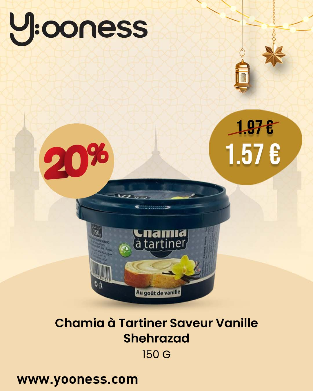 SHEHRAZAD CHAMIA  A TARTINER VANILLE 150G X 24