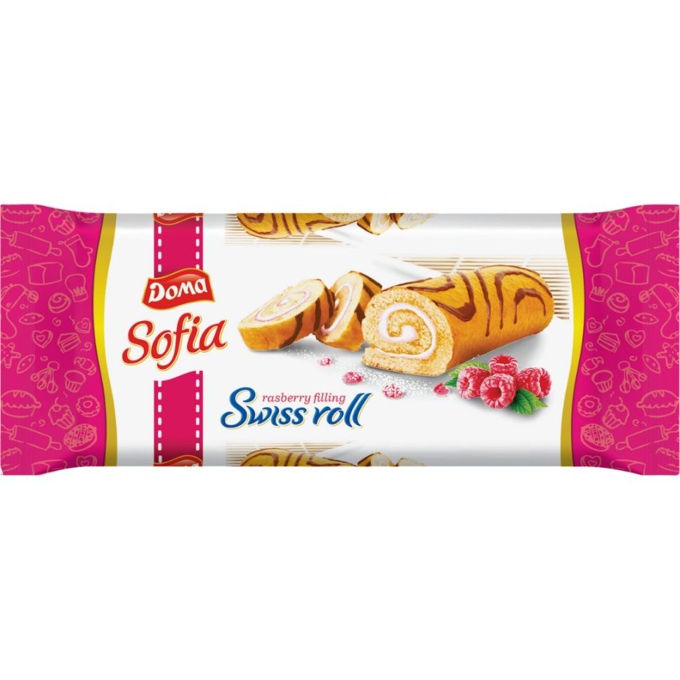 SWISS ROLL SOFIA FRAMBOISE X 10