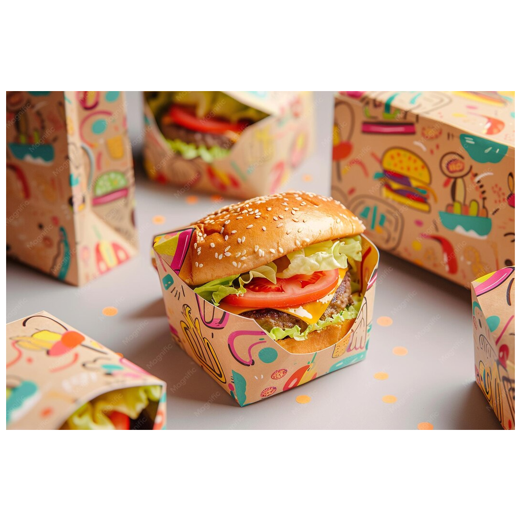 Emballage Burger Decore X 100 pcs Hp1C