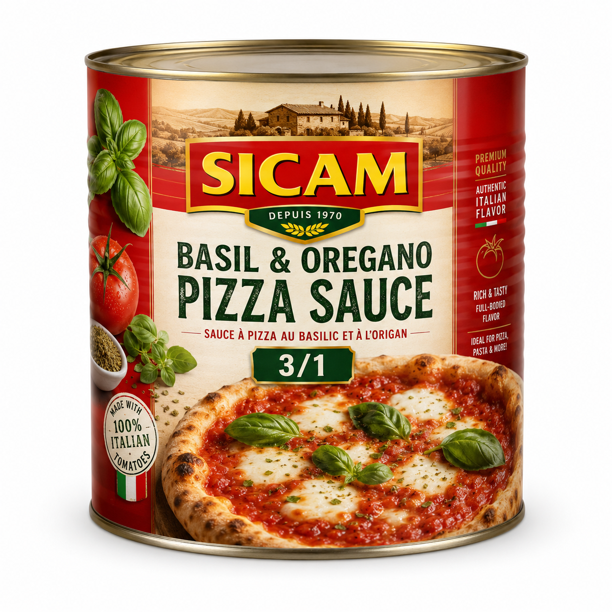 Basil & Oregano Pizza Sauce 400g SICAM