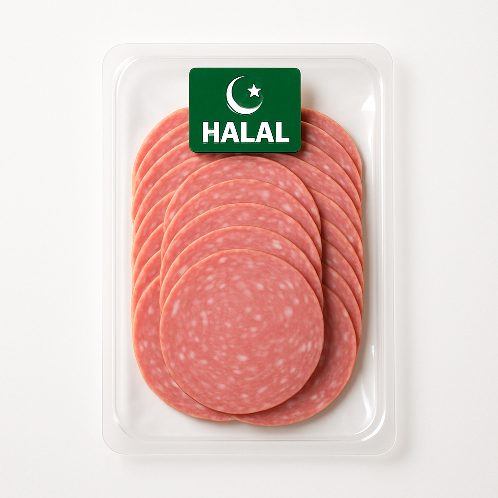 Vacuum sliced ​​salami 50g tray